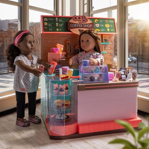 Our Generation – Coffee Shop Playset – Pretend Food Items – 18-inch Doll Accessories – Imaginative Play – Toys For Kids Ages 3 & Up – Love U Latte - View #2